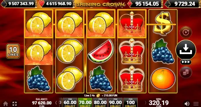 Shining Crown de la Amusnet - joc sigur și licențiat