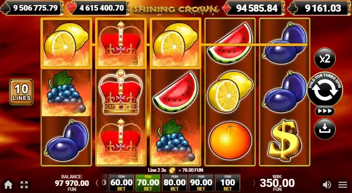 Bonusuri și promoții pentru Shining Crown