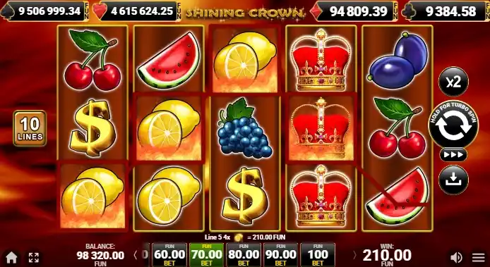 RTP și volatilitate la Shining Crown